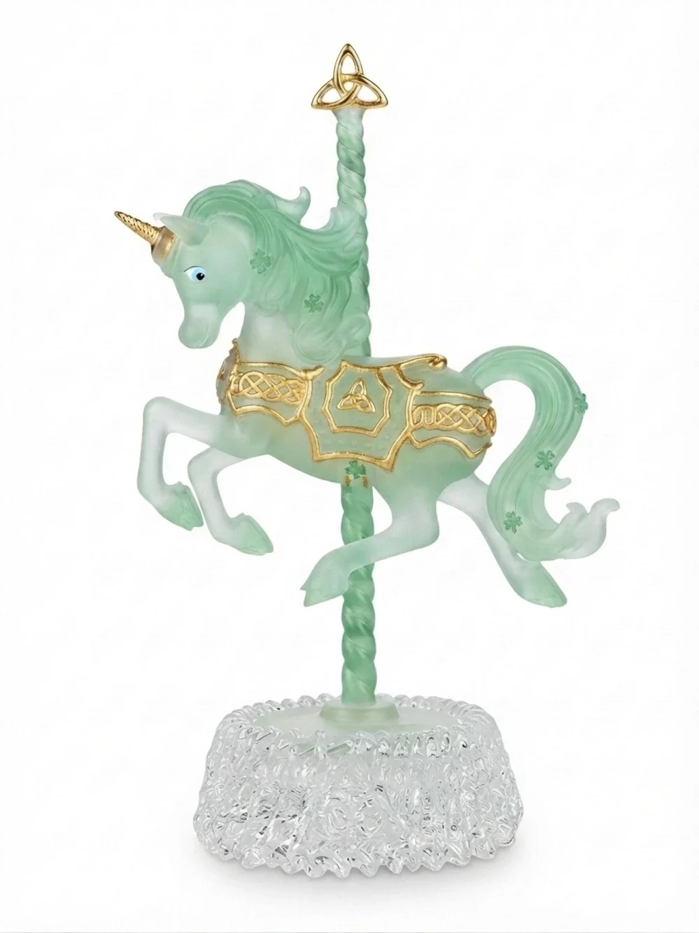 Rare-Irish luck of the Irish Unicorn Carousel Collection by Hamilton Collection